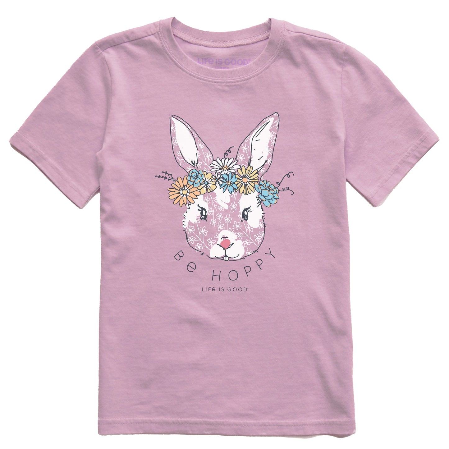 Kids Be Hoppy Flower Crown Short Sleeve Crusher Tee