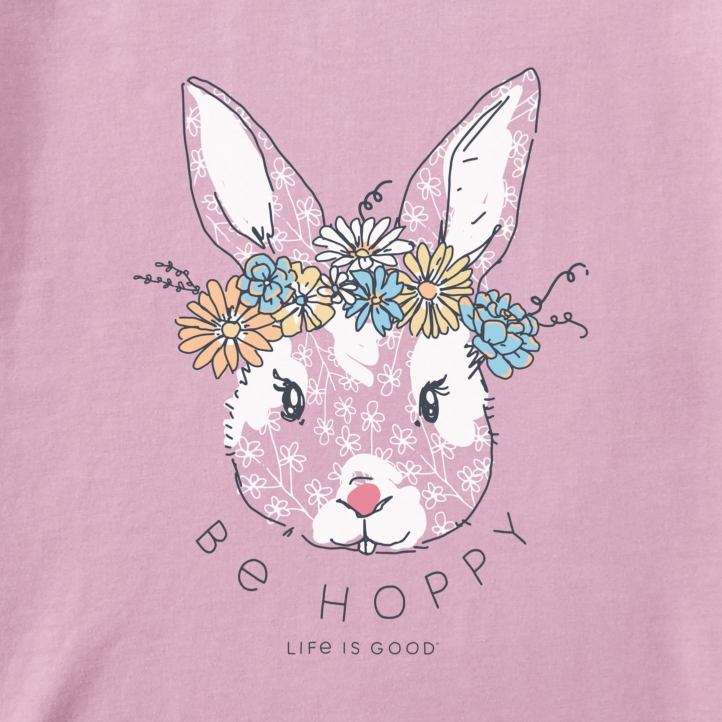 Kids Be Hoppy Flower Crown Short Sleeve Crusher Tee