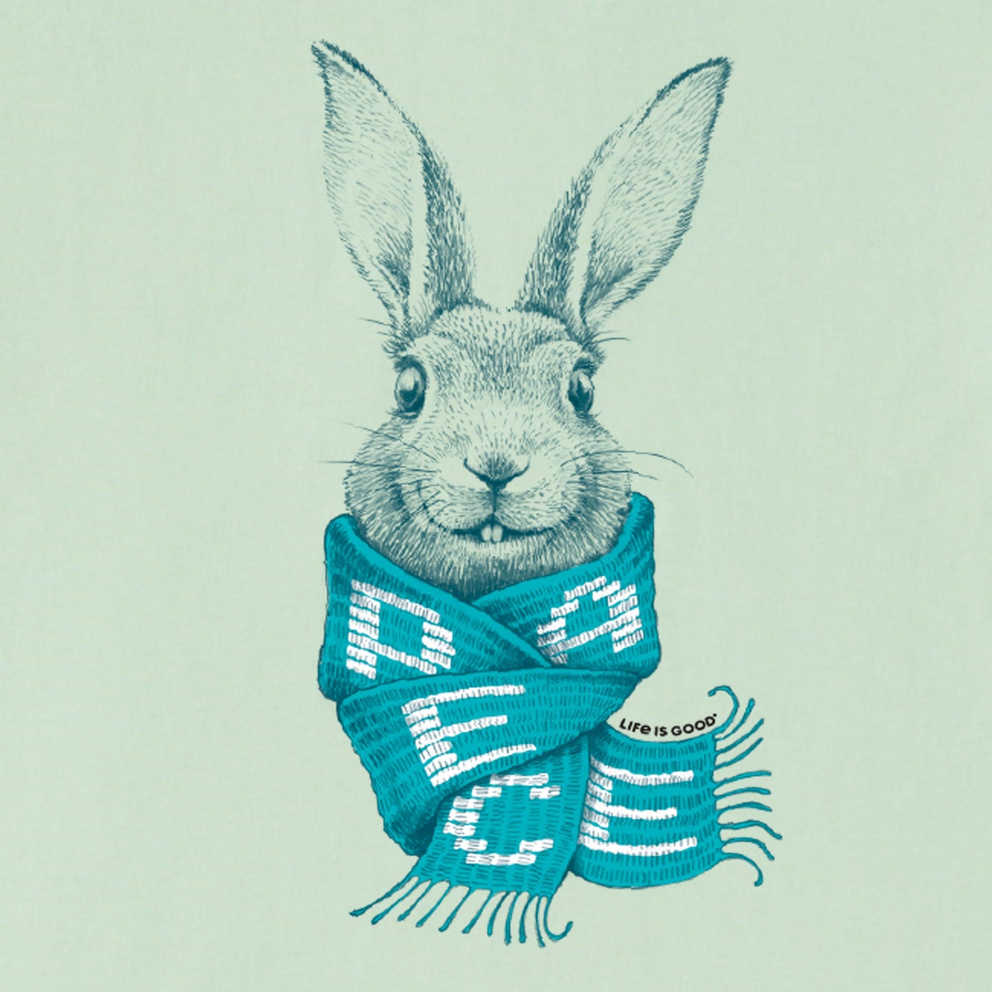 Women's Bunny Peace Scarf Short Sleeve Vee