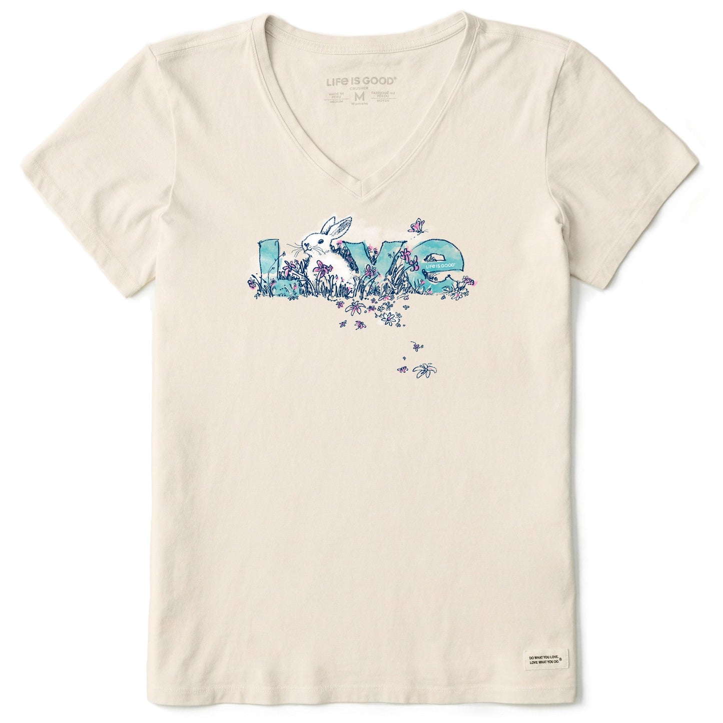 Women's Bunny Love Short Sleeve Crusher Vee