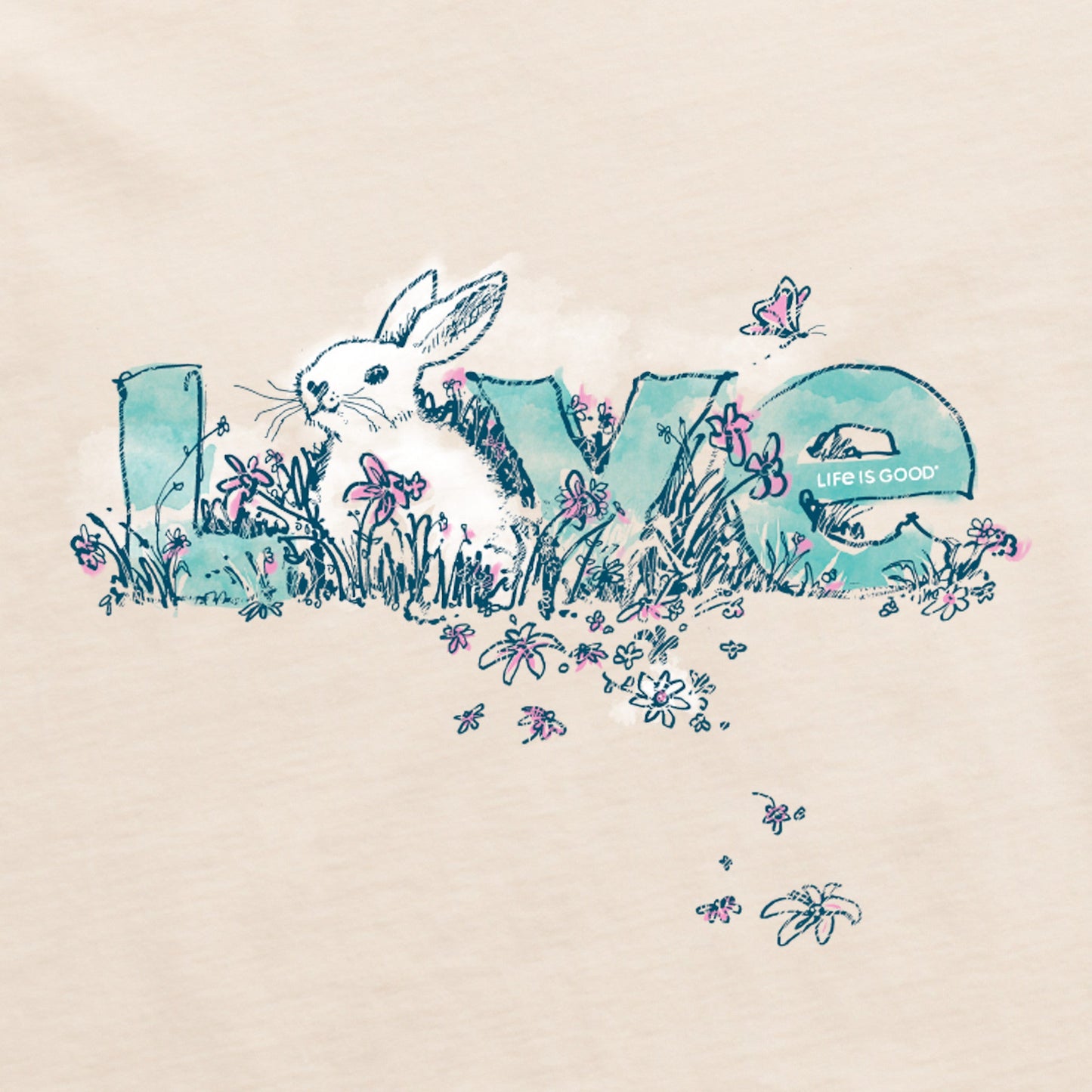 Women's Bunny Love Short Sleeve Crusher Vee