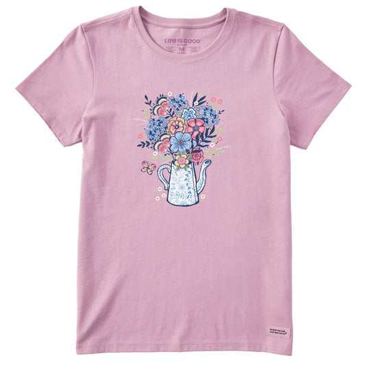 Women's Potted Flowers Short Sleeve Tee
