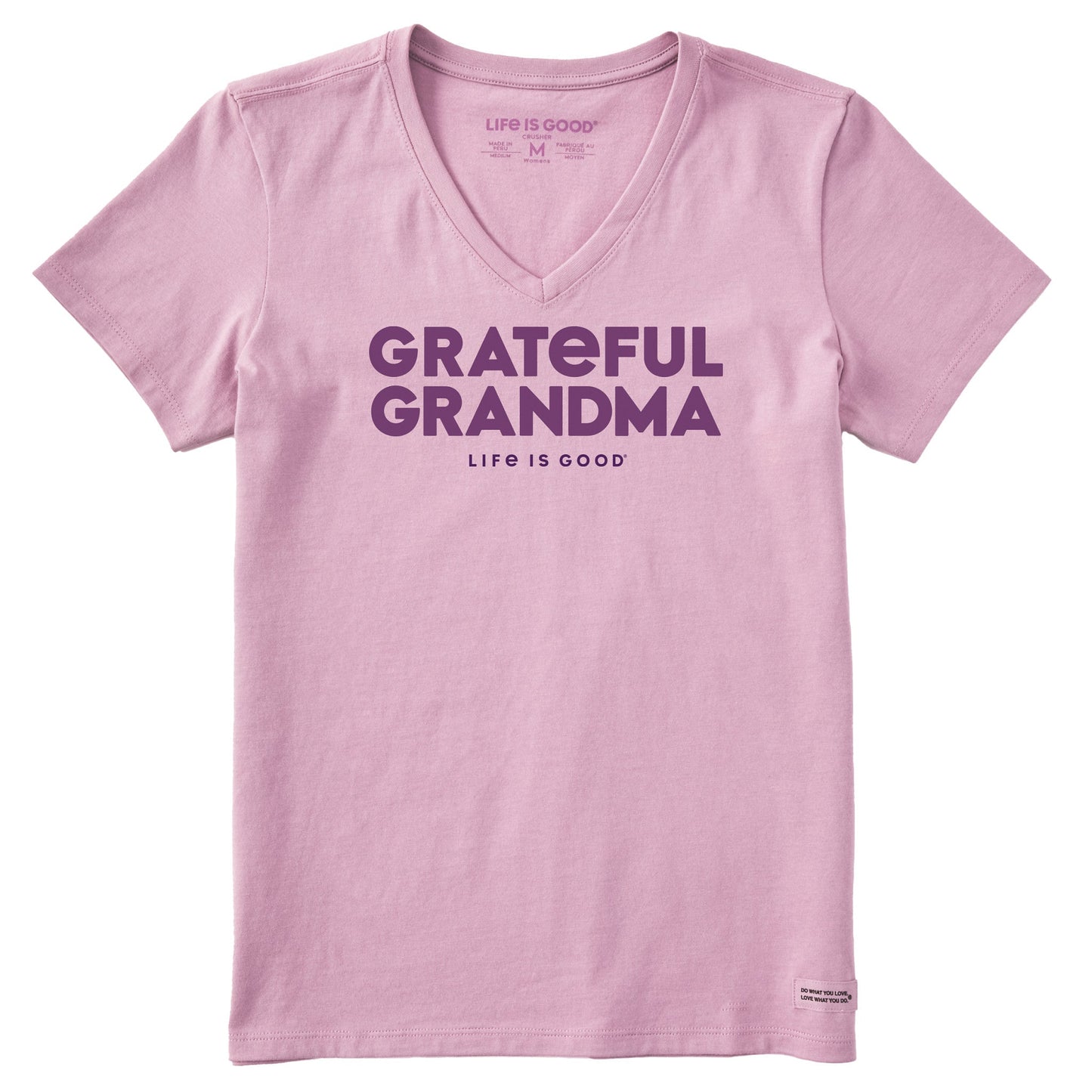 Women's Grateful Grandma Short Sleeve Crusher Vee