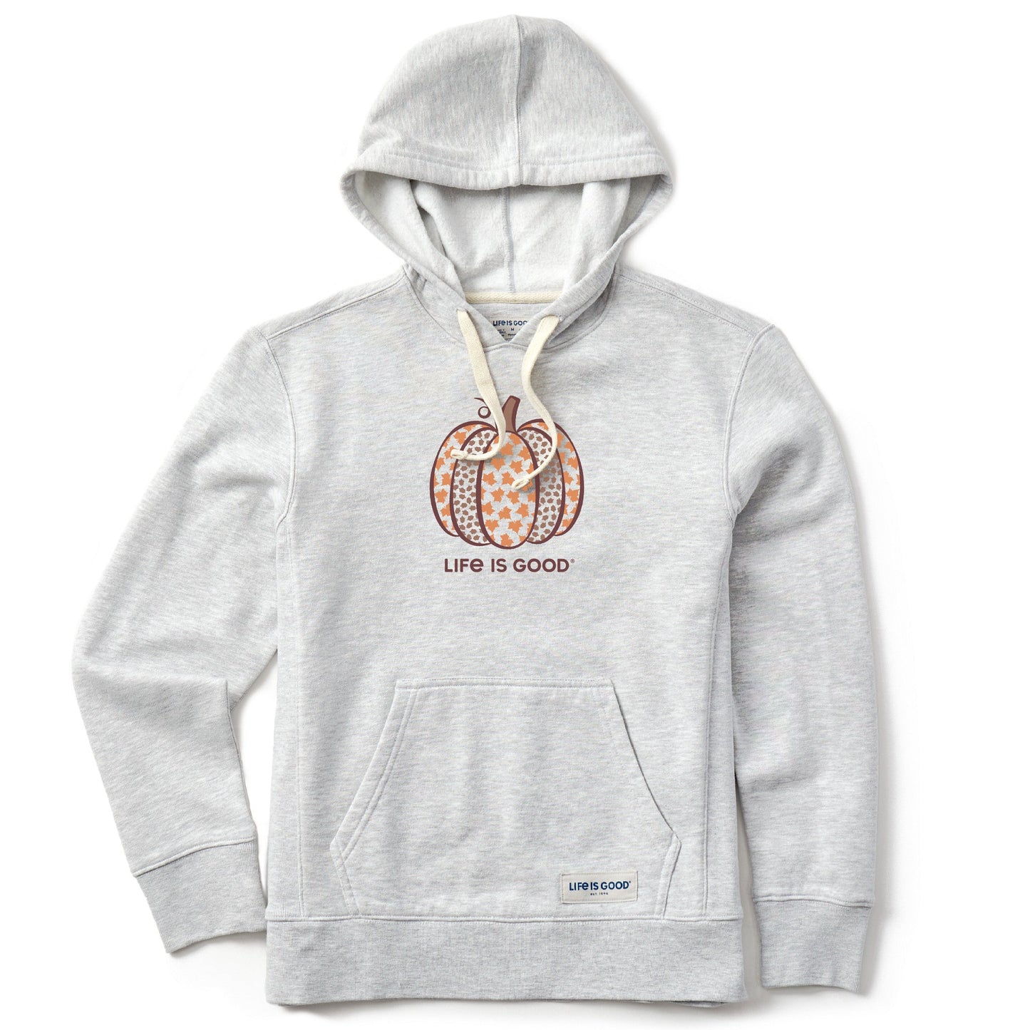 Women's Fall Pattern Pumpkin Simply True Fleece Hoodie