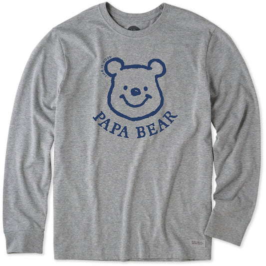 Men's Winnie Papa Bear Long Sleeve Crusher Tee