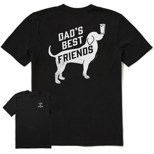 Men's Dads Best Friends Dog Beer Short Sleeve Tee
