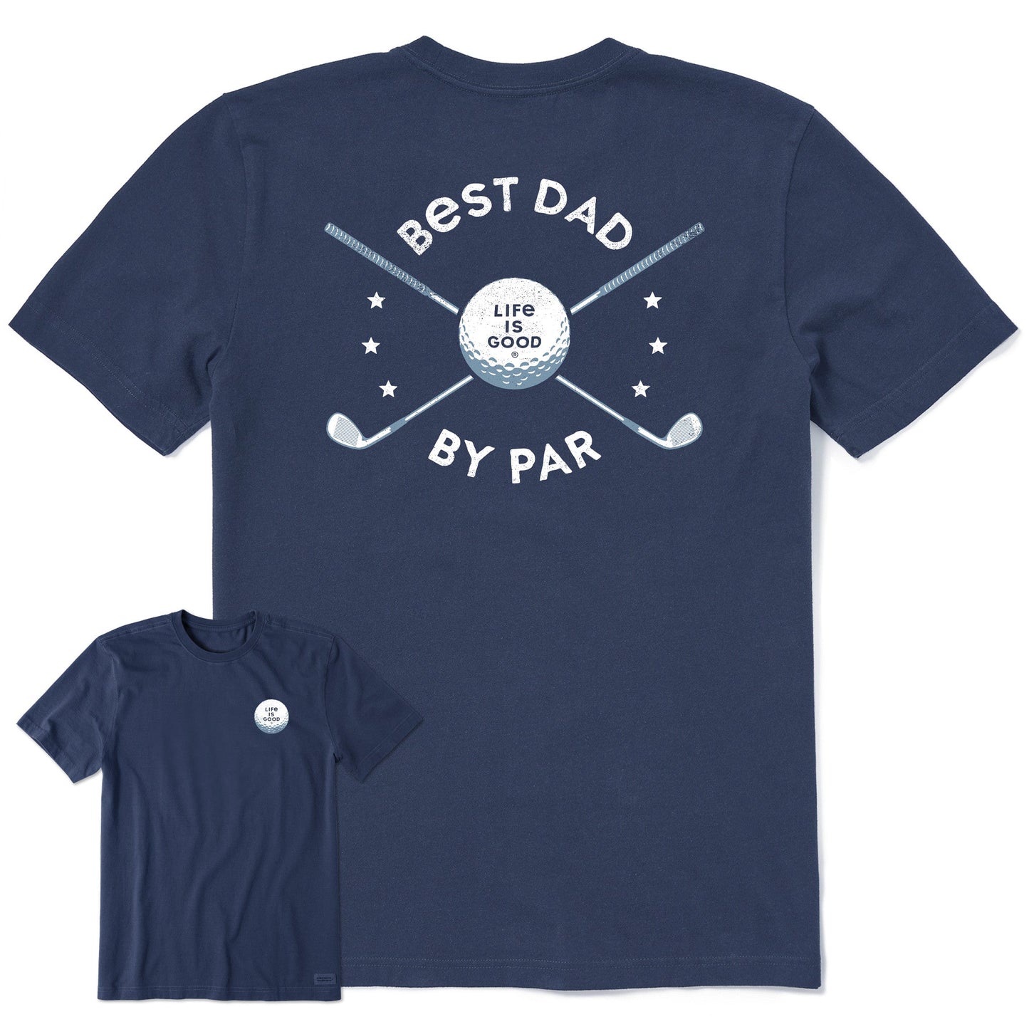 Men's Best Dad By Par Golf Clubs Short Sleeve Tee