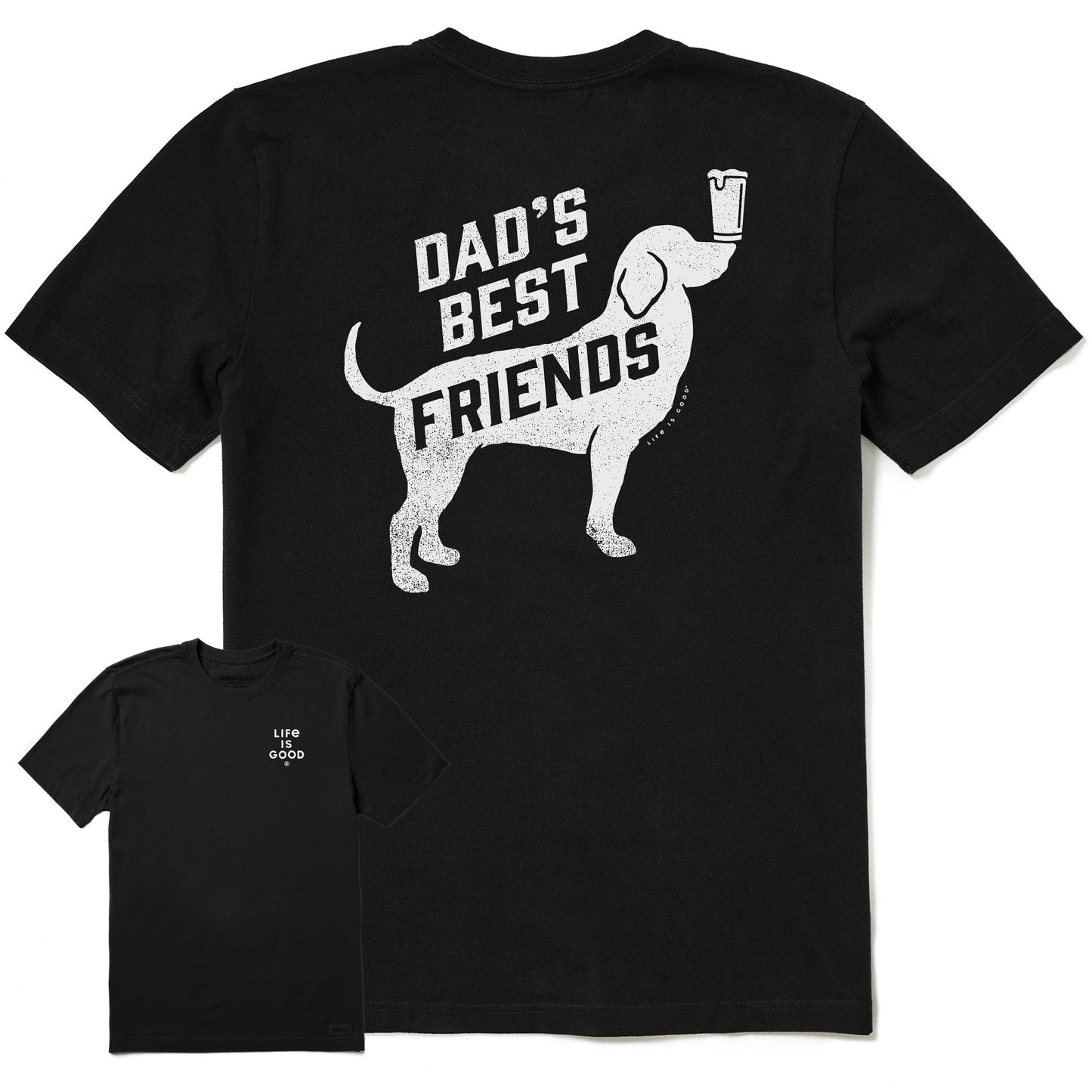 Men's Dads Best Friends Dog Beer Short Sleeve Tee