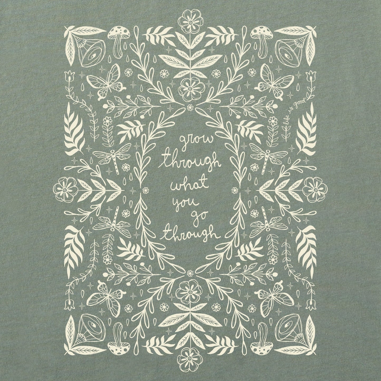 Men's Grow Through Vines & Flowers Short Sleeve Tee