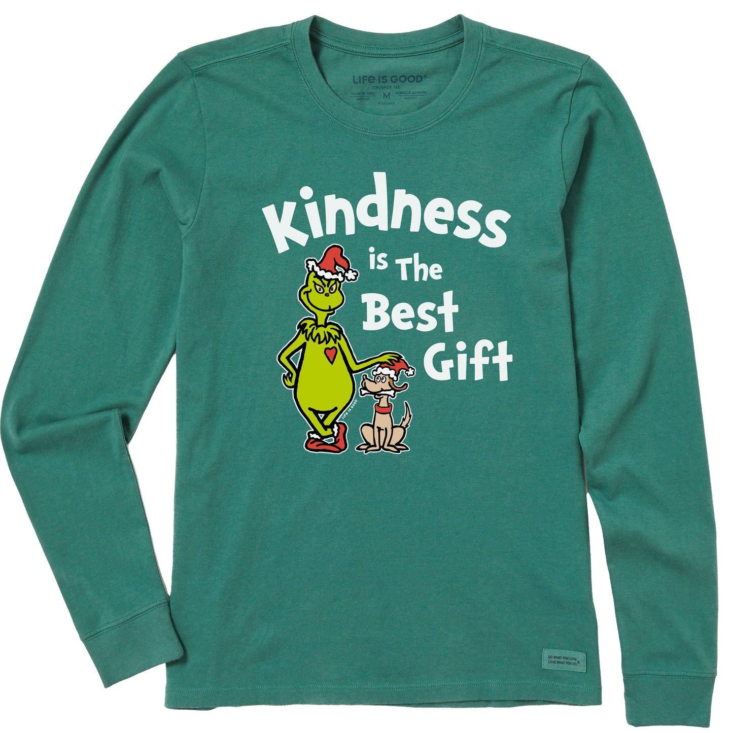 Women's Grinch Max Kindness Gift Long Sleeve Crusher Tee