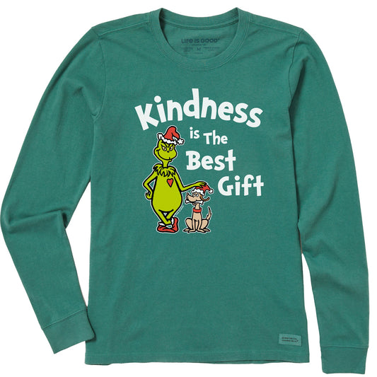 Women's Grinch Max Kindness Gift Long Sleeve Crusher Tee