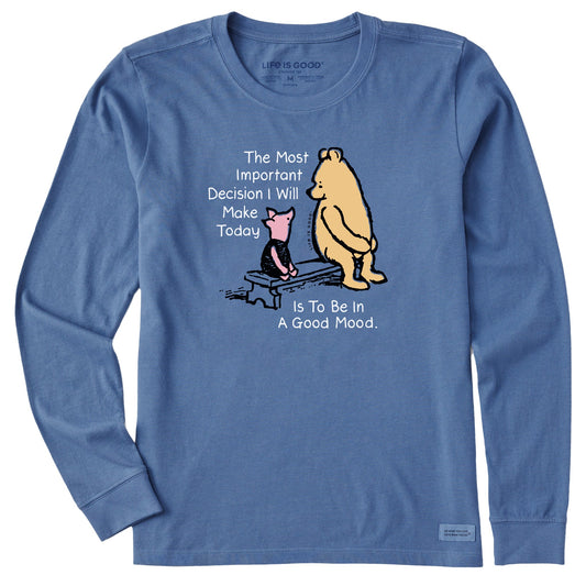 Women's Winnie & P Good Mood Long Sleeve Crusher Tee