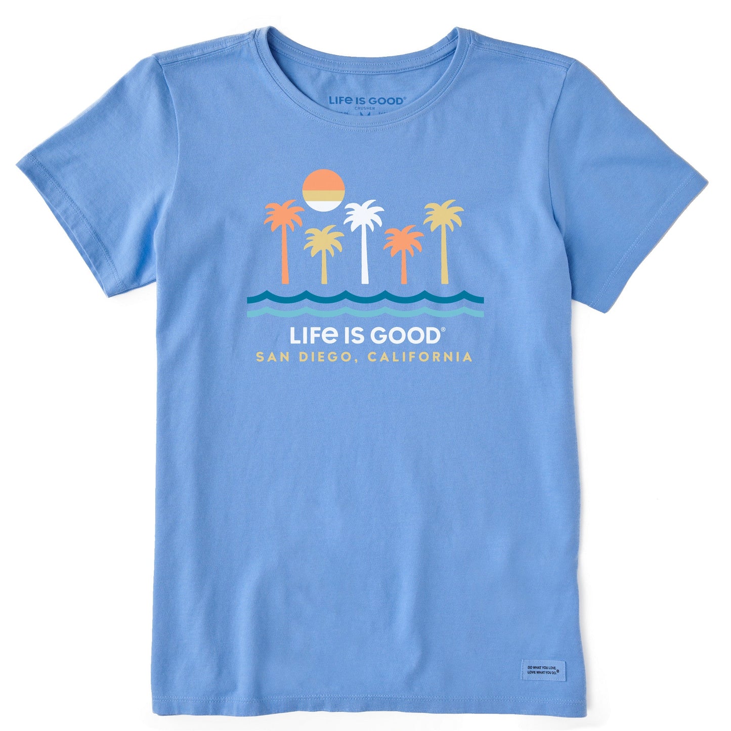 Women's ND Minimal Beach Scene San Diego Short Sleeve Crusher-LITE Tee