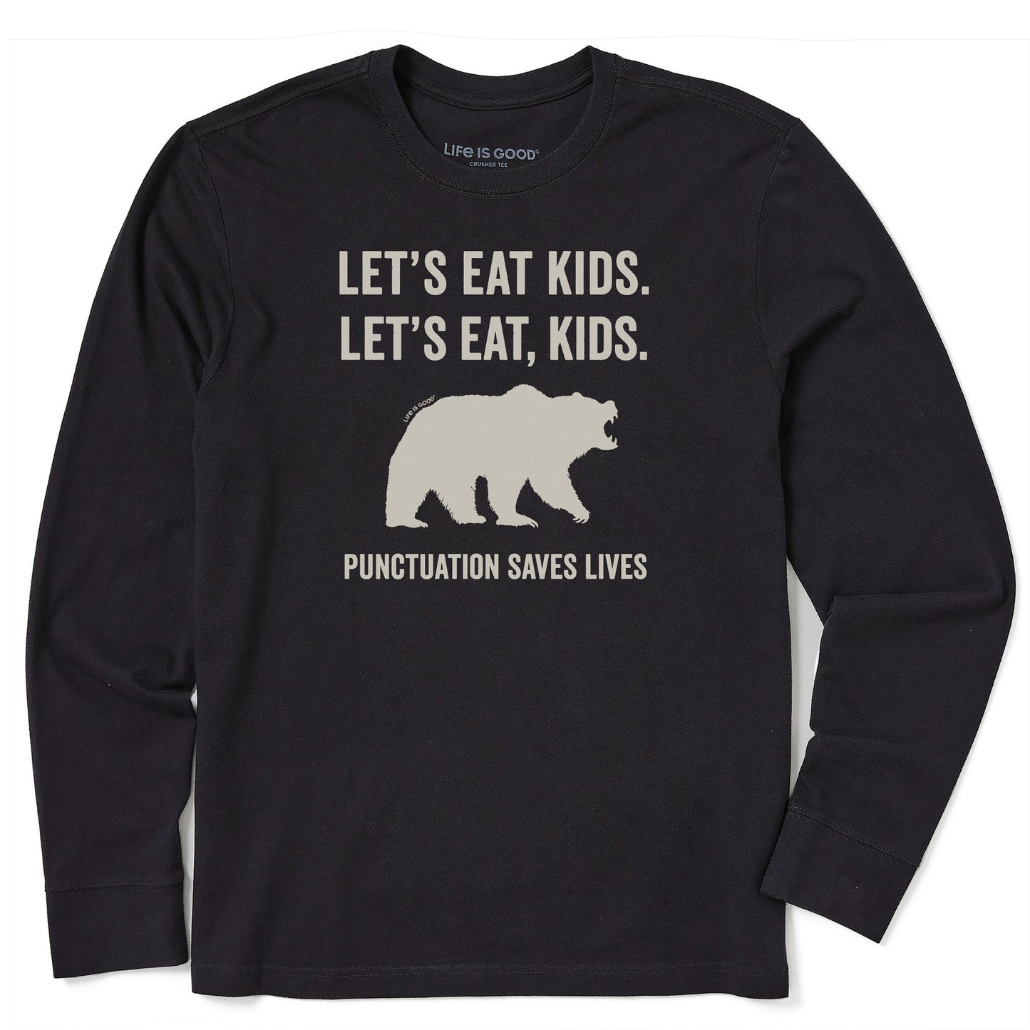 Men's Let's Eat, Kids Long Sleeve Crusher Tee