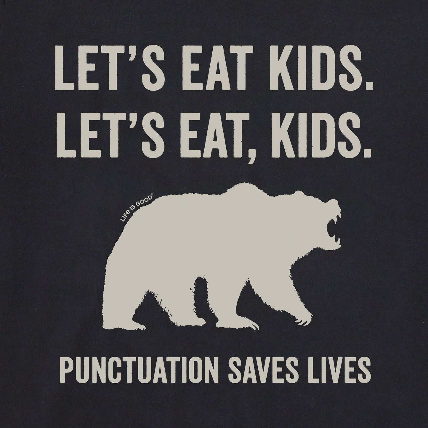 Men's Let's Eat, Kids Long Sleeve Crusher Tee