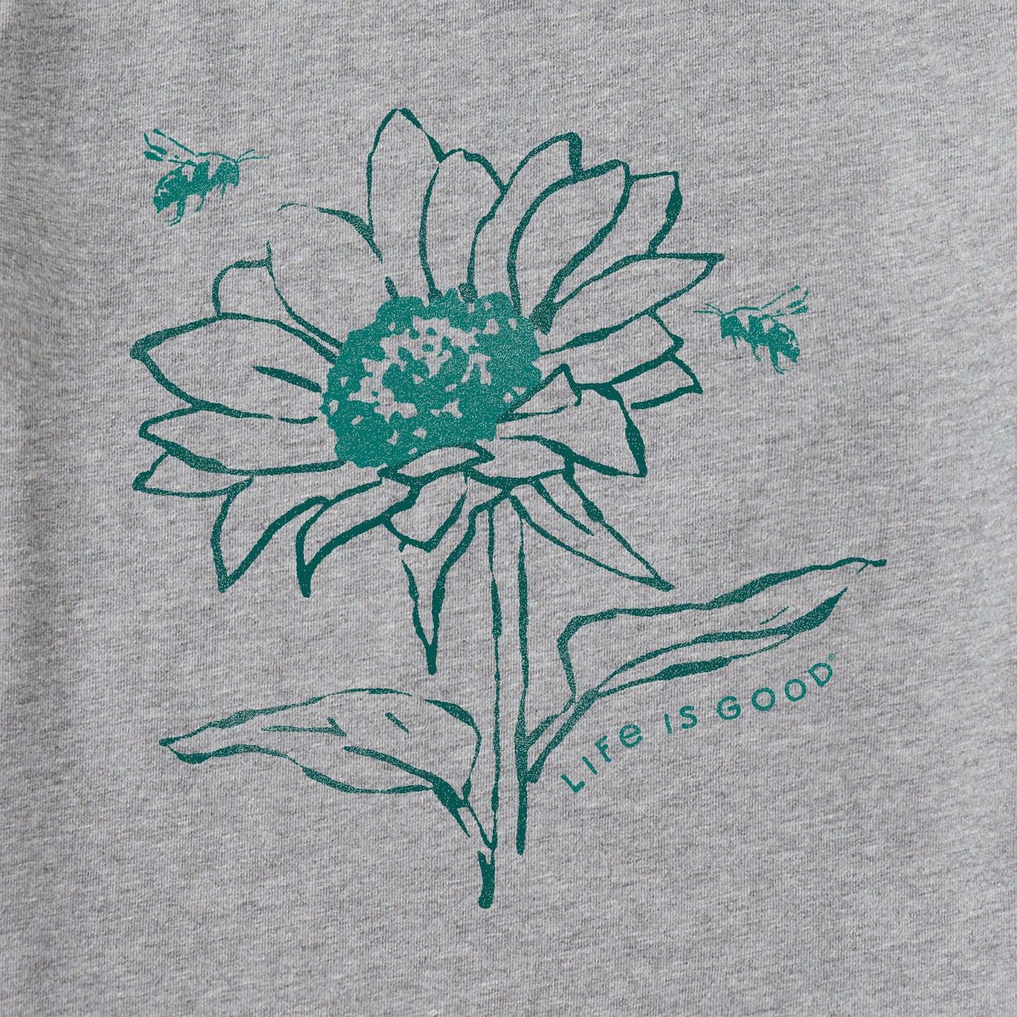 Women's Sunflower Bees Long Sleeve Crusher Vee