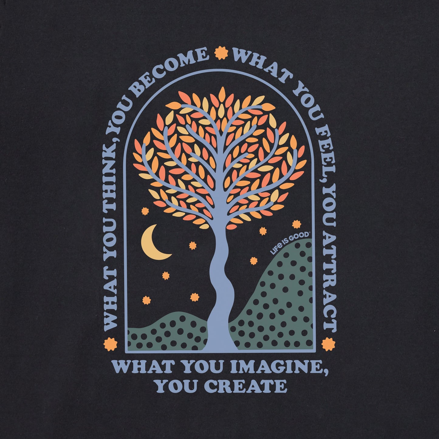 Women's What you Imagine, You Create Tree Long Sleeve Crusher Tee