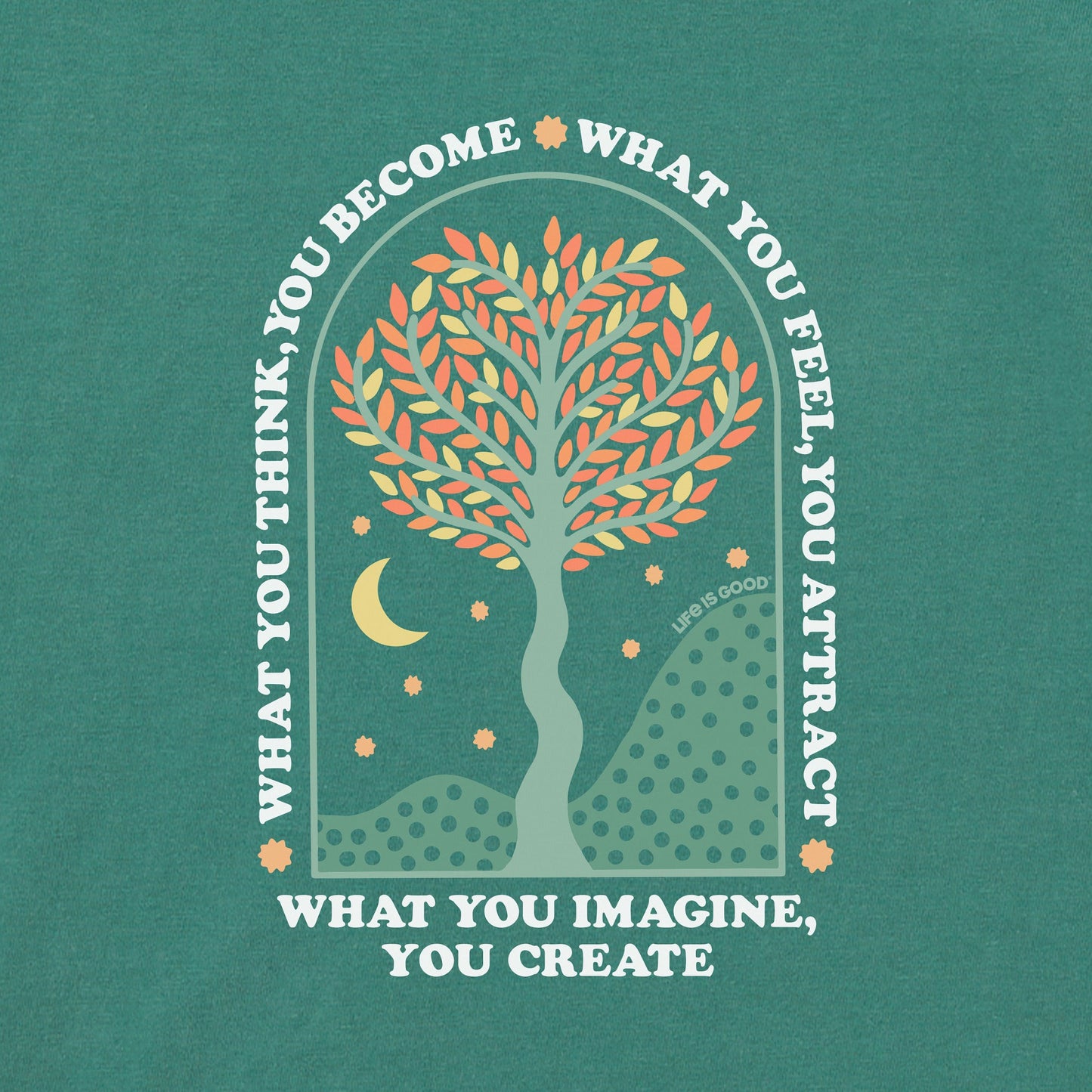 Women's What you Imagine, You Create Tree Short Sleeve Crusher Tee