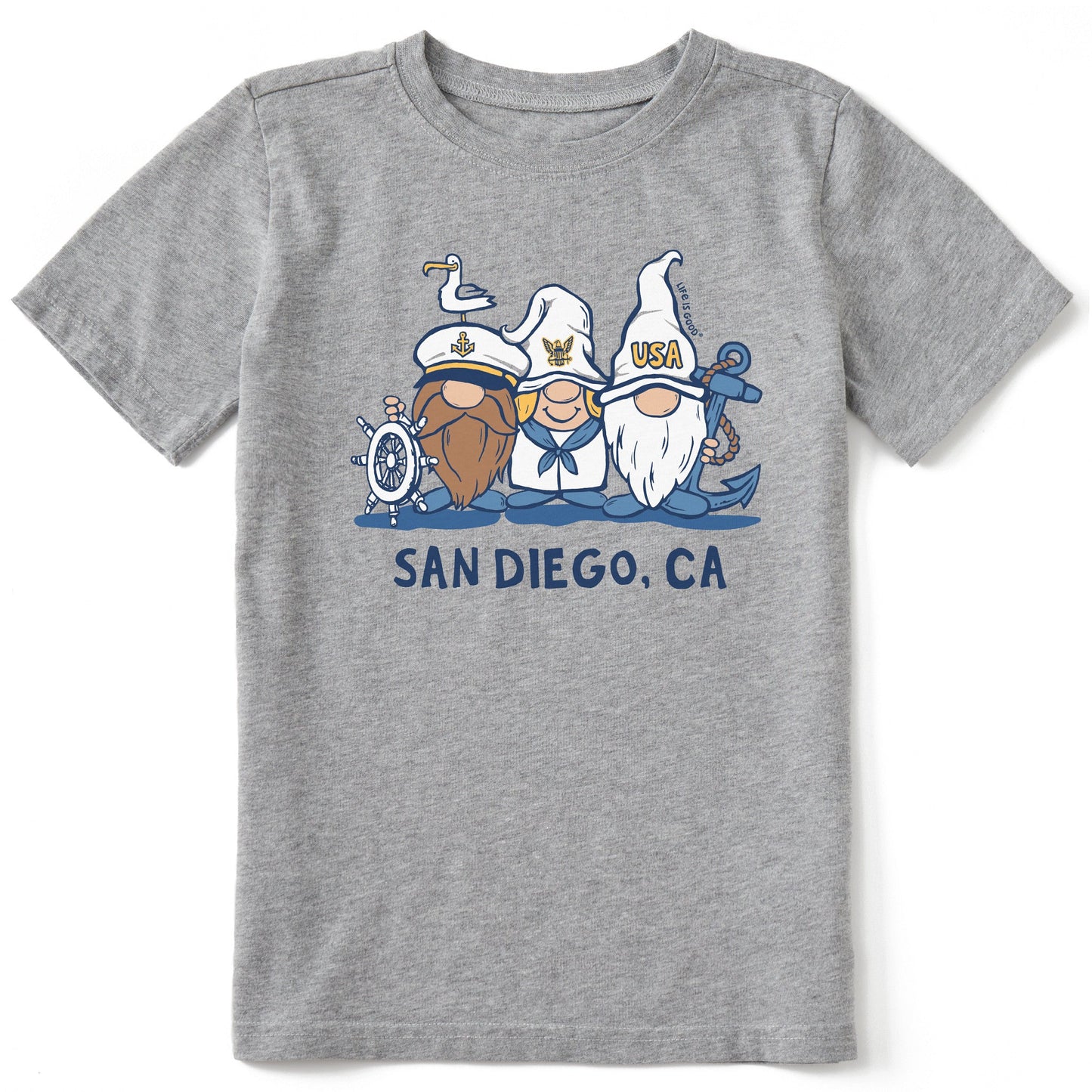 Kids San Diego Sailor Gnomes Short Sleeve Crusher Tee