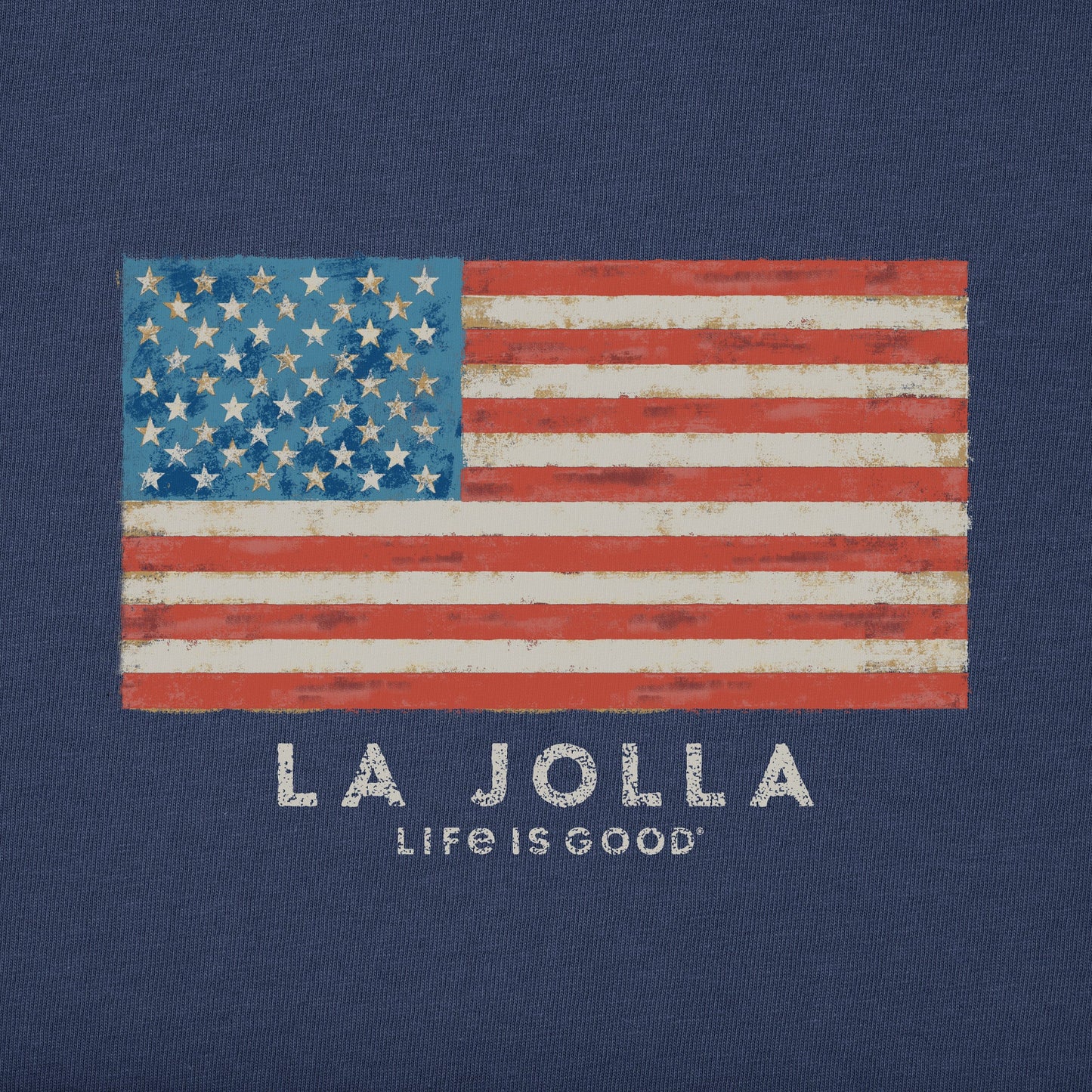Men's La Jolla Painted Flag Short Sleeve Crusher Tee
