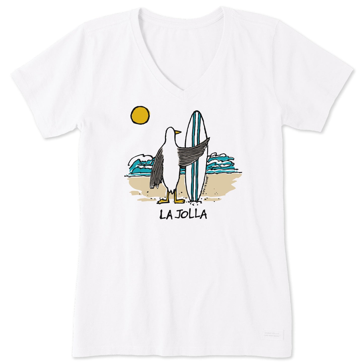 Women's Surf La Jolla Gull Short Sleeve Crusher-LITE Vee