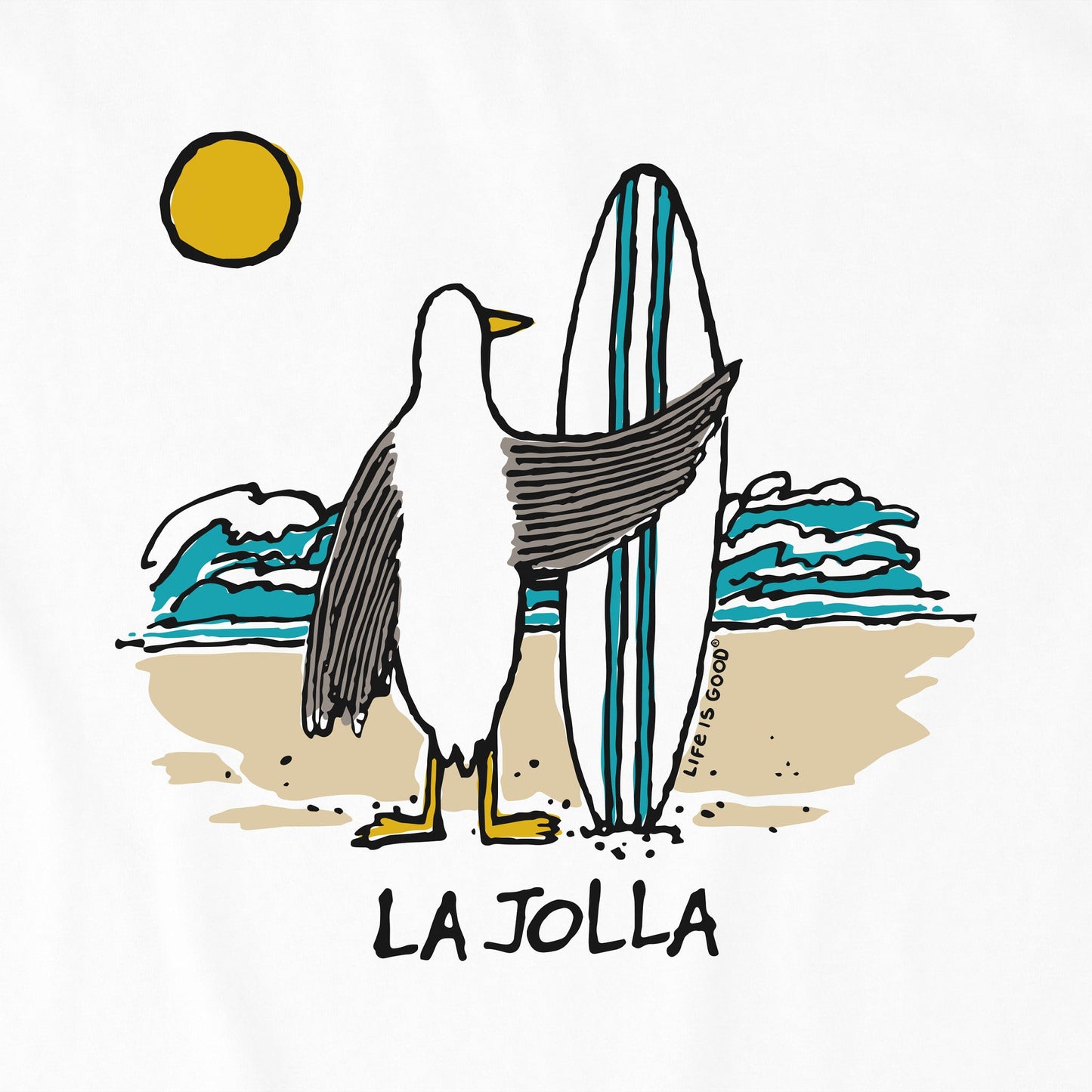 Women's Surf La Jolla Gull Short Sleeve Crusher-LITE Vee