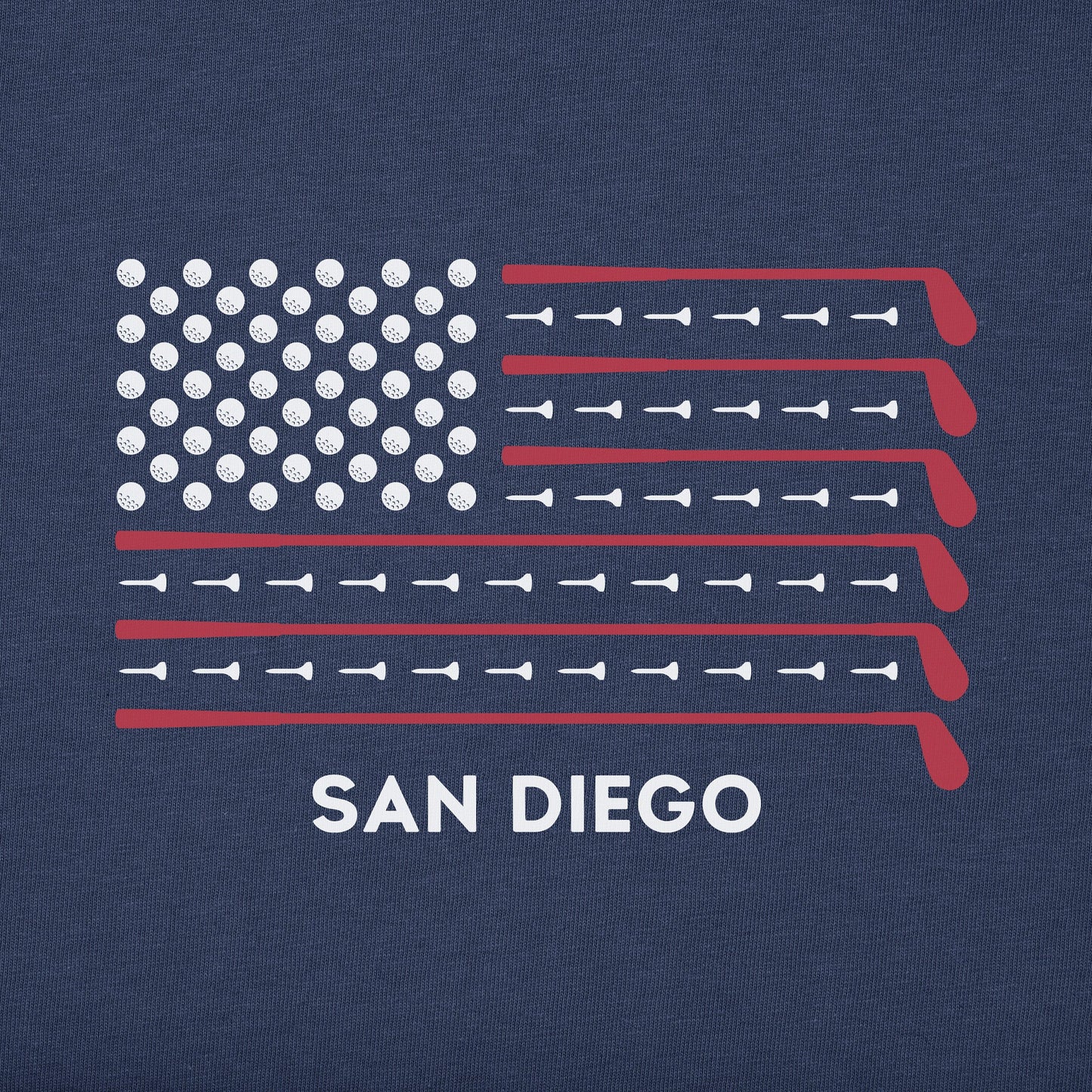 Men's San Diego Golf Flag Short Sleeve Crusher Tee