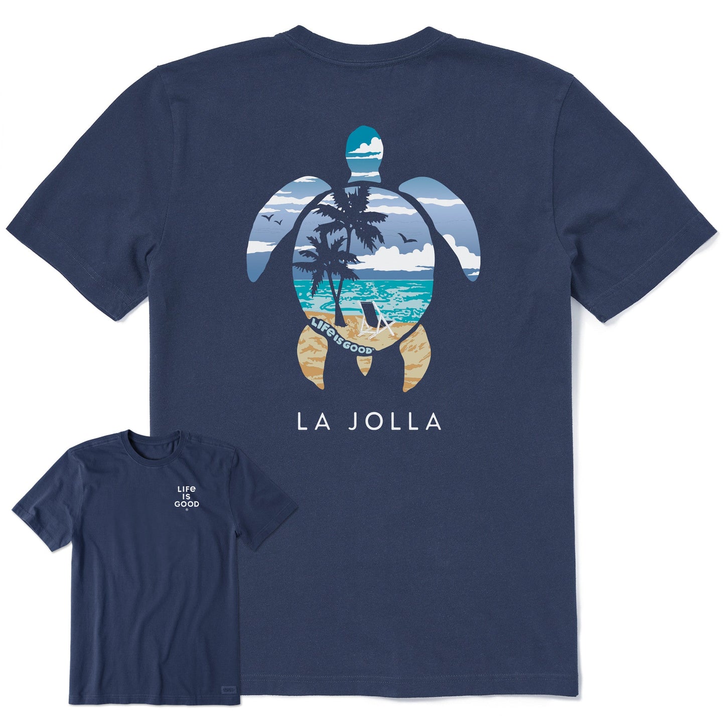 Men's La Jolla Scenic Turtle Short Sleeve Crusher Tee