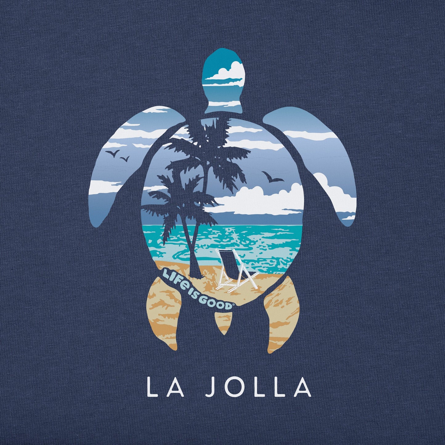 Men's La Jolla Scenic Turtle Short Sleeve Crusher Tee