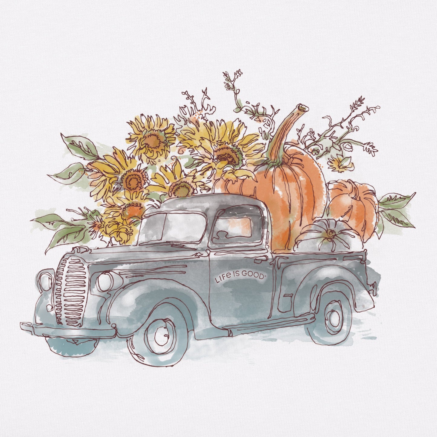 Women's Pumpkin Truck Short Sleeve Crusher Tee