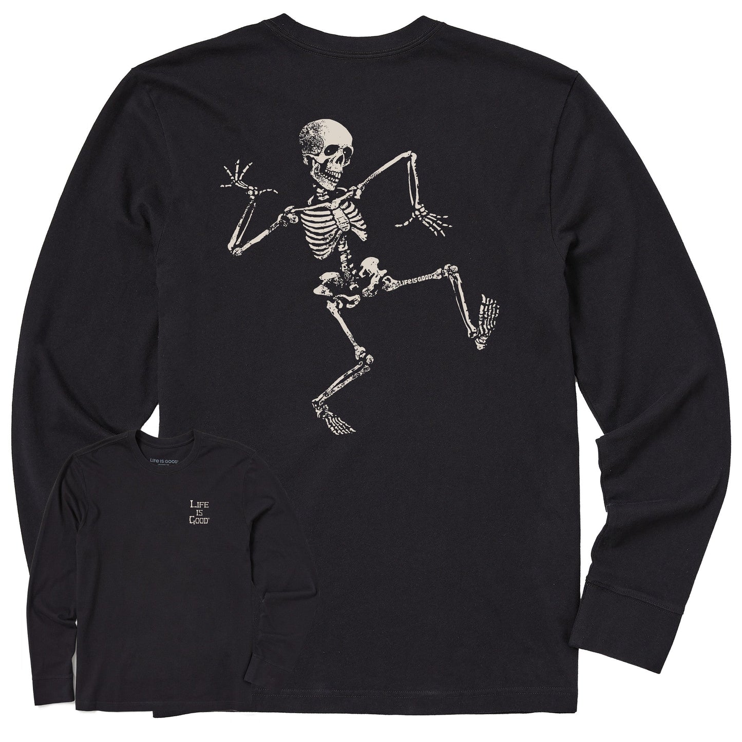Men's Skeleton Dance Long Sleeve Crusher Tee