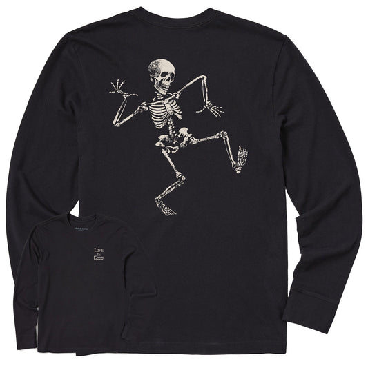 Men's Skeleton Dance Long Sleeve Crusher Tee