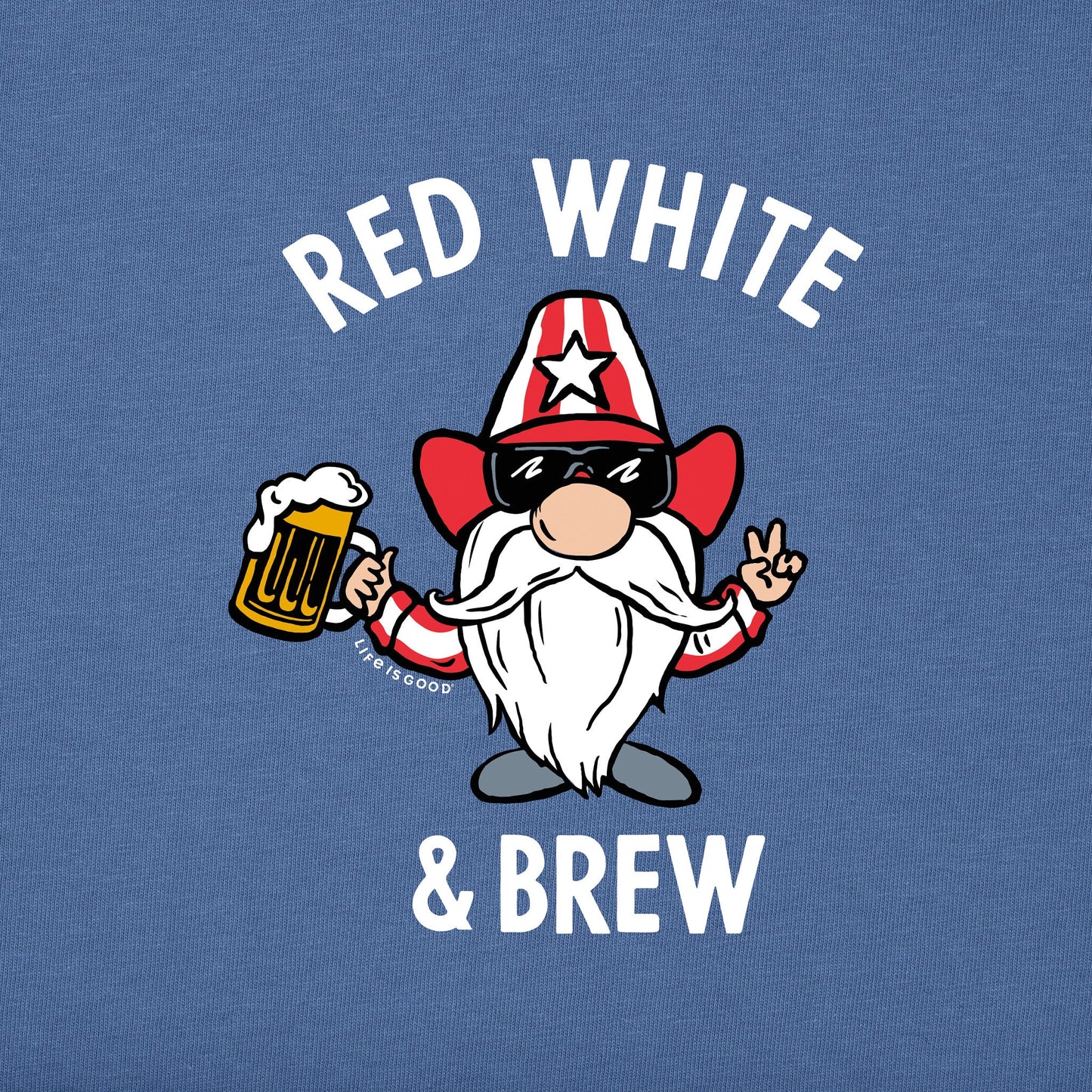 Men's Red White & Brew Gnome Short Sleeve Tee