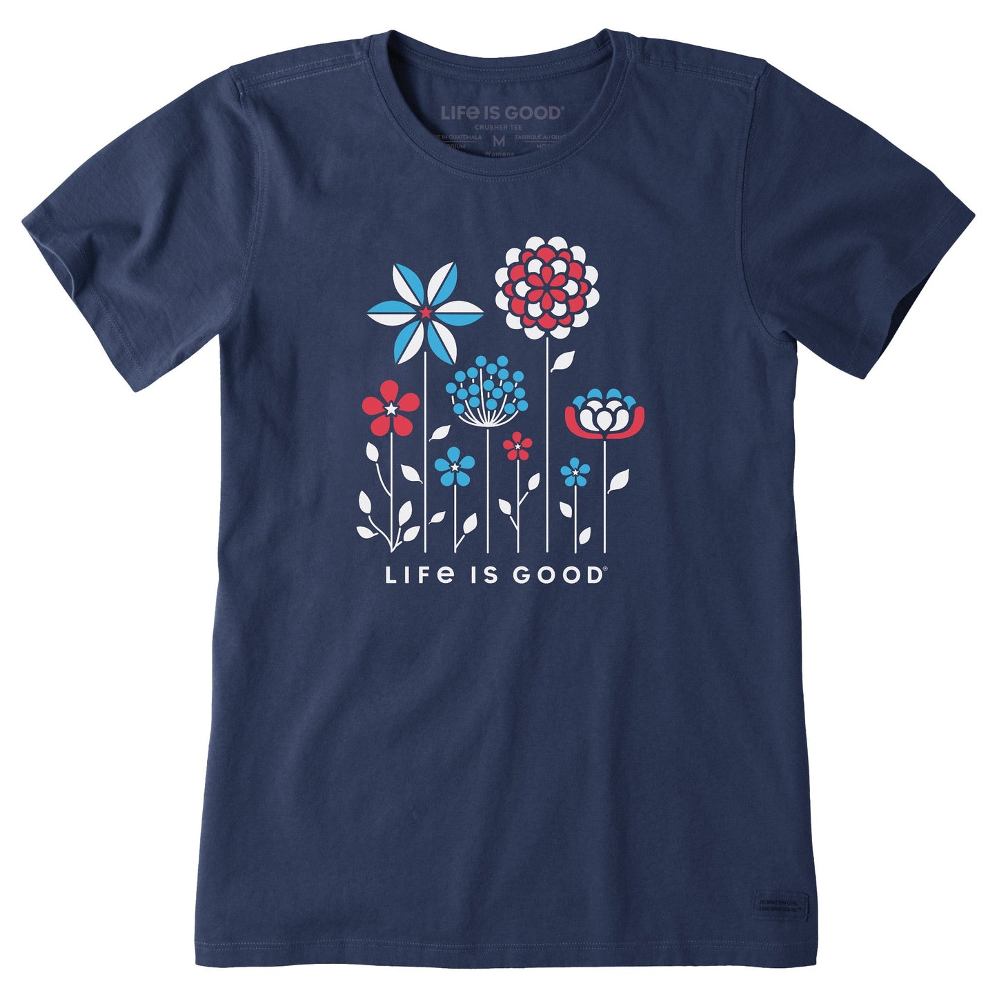 Women's Americana Flowers Short Sleeve Tee