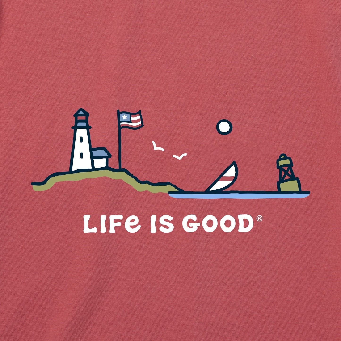 Women's Flag Ocean Vista Short Sleeve Crusher Vee