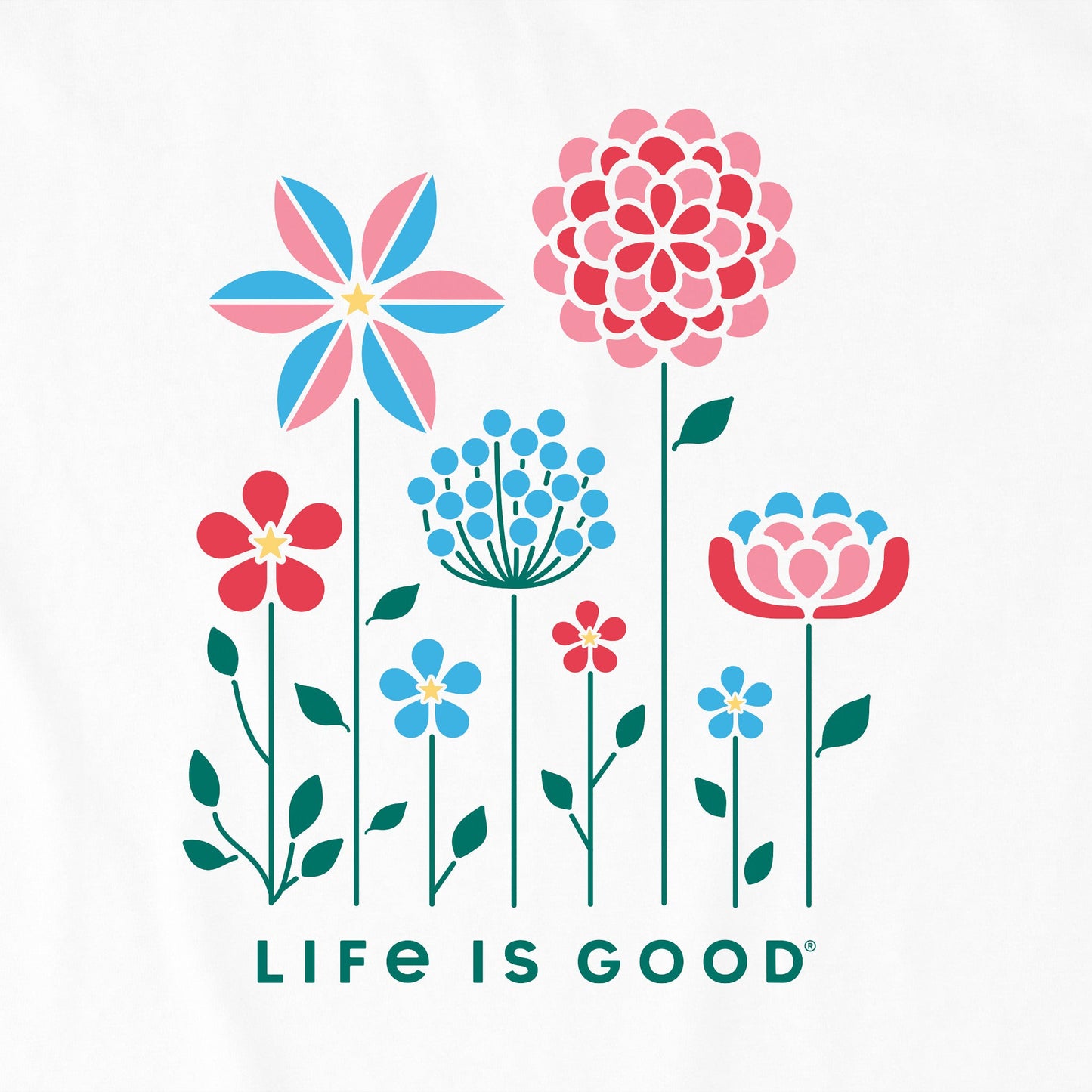 Women's Americana Flowers Simply True Crew