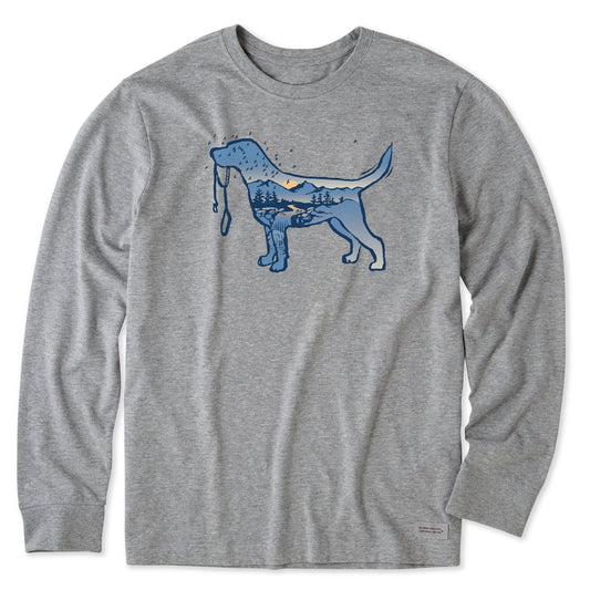 Men's Macro Micro Dogscape Long Sleeve Tee