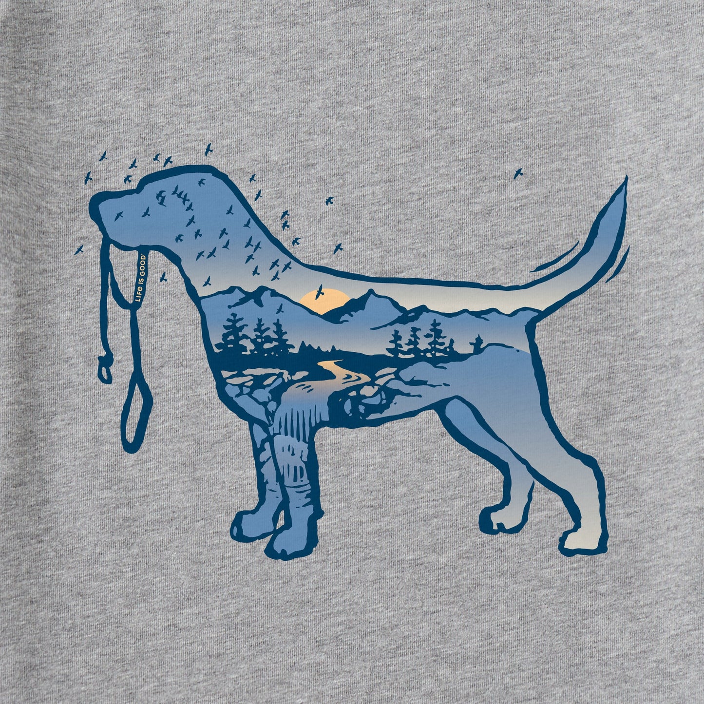 Men's Macro Micro Dogscape Long Sleeve Tee