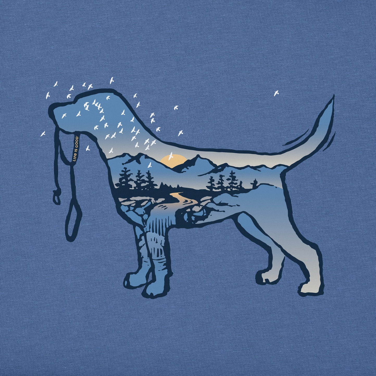 Men's Macro Micro Dogscape Long Sleeve Tee