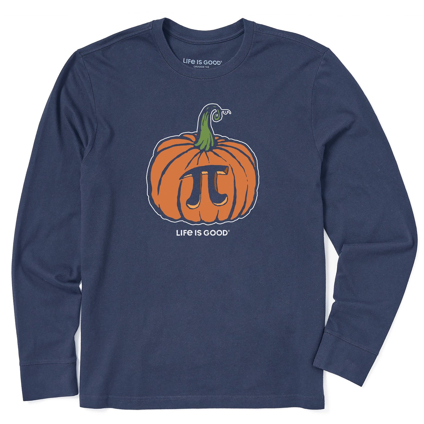 Men's Pumpkin Pi Long Sleeve Crusher Tee