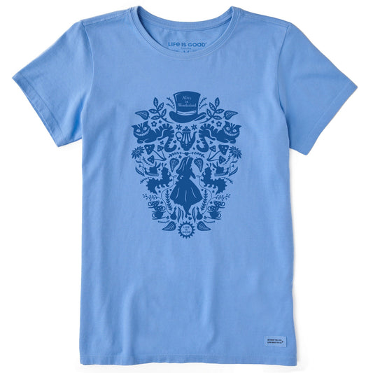 Women's Alice in Wonderland Mirror Short Sleeve Crusher Tee