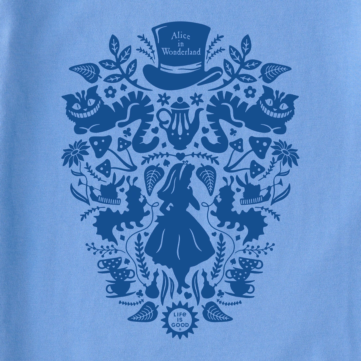 Women's Alice in Wonderland Mirror Short Sleeve Crusher Tee