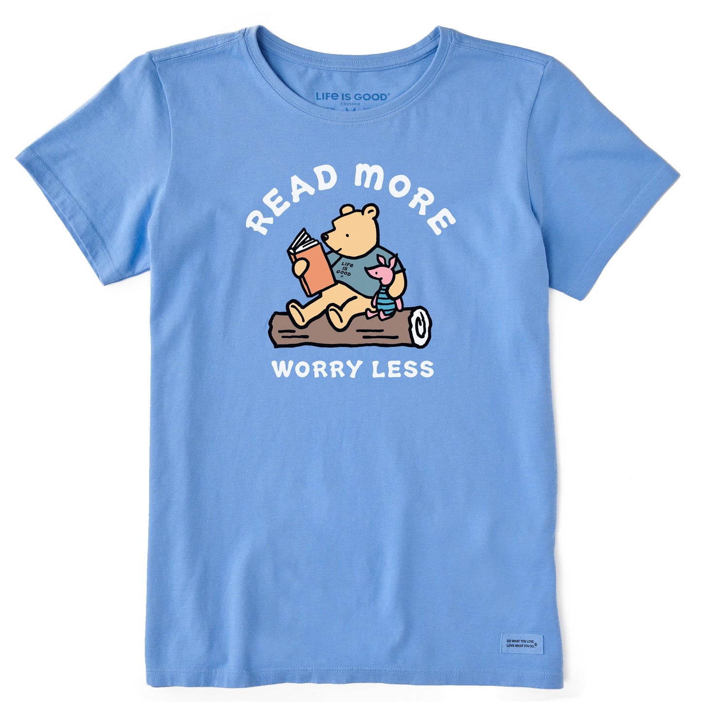 Women's Winnie Read More Worry Less Short Sleeve Crusher Tee