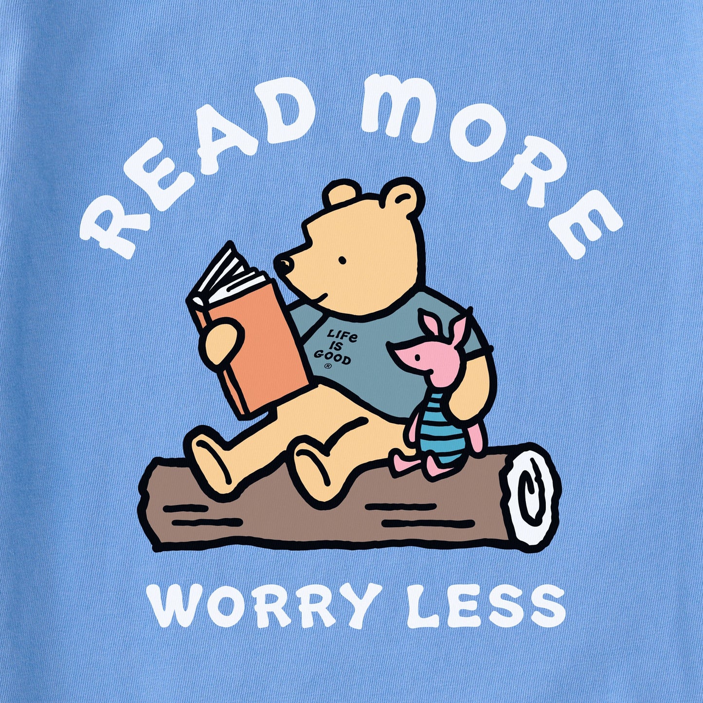 Women's Winnie Read More Worry Less Short Sleeve Crusher Tee