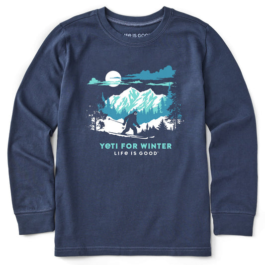 Kids Yeti for Winter Long Sleeve Crusher Tee
