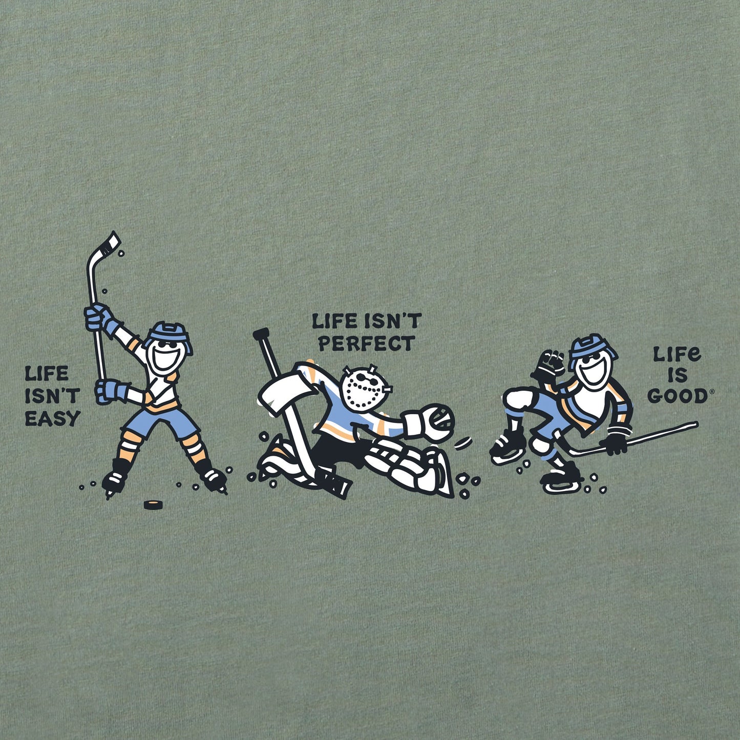 Men's Life Isn't Easy Hockey Long Sleeve Crusher Tee