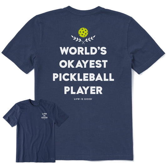Men's World's Okayest Pickleball Player Short Sleeve Tee