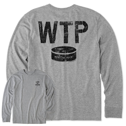 Men's What The Puck Long Sleeve Crusher Tee