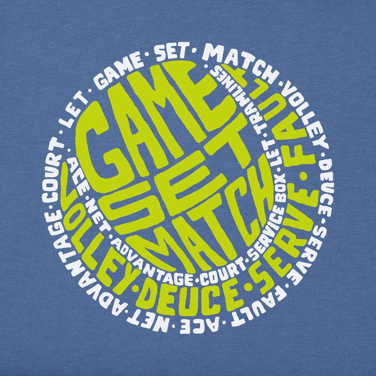 Men's Tennis Ball Words Short Sleeve Tee