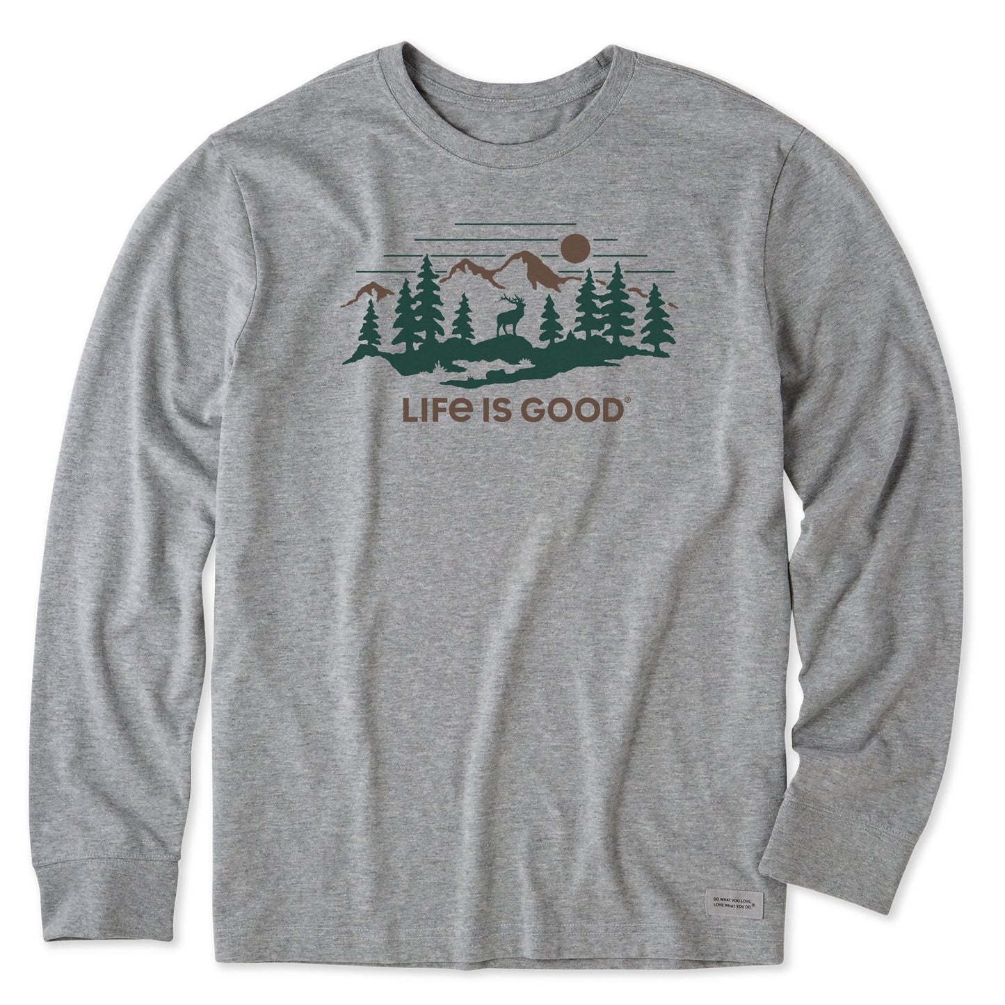 Men's Deer Scenic Long Sleeve Crusher Tee